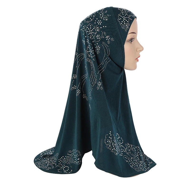 Adults or big gilrs good size muslim hijab scarf with rhinestones islamic .