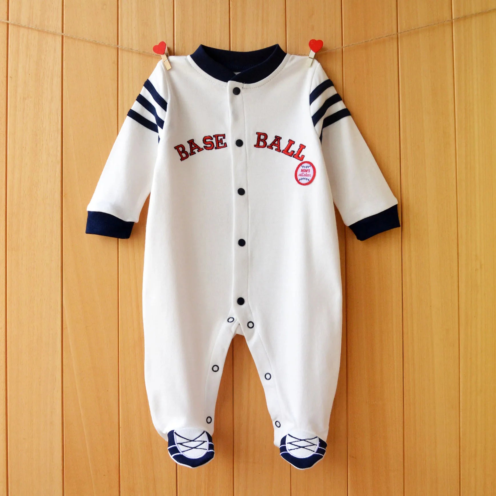 Baby clothes newborn coverall infants boys clothes baseball sport style.