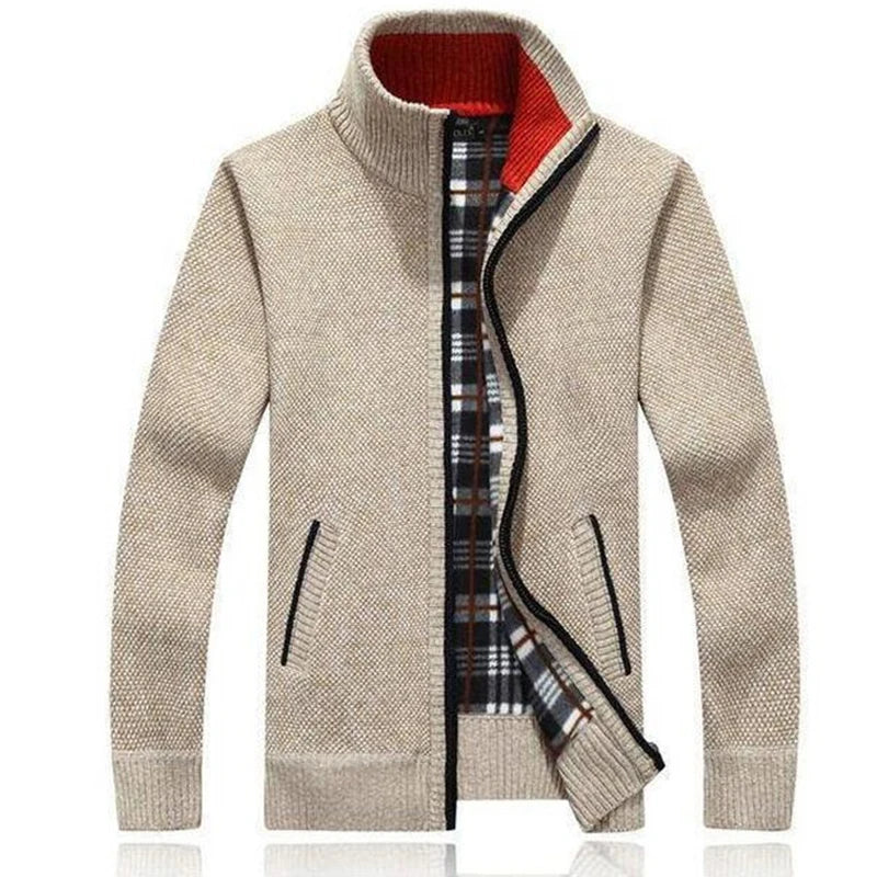 Men Warm Thick Velvet Sweaters Mens Pullovers Zipper .