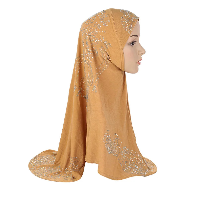 Adults or big gilrs good size muslim hijab scarf with rhinestones islamic .