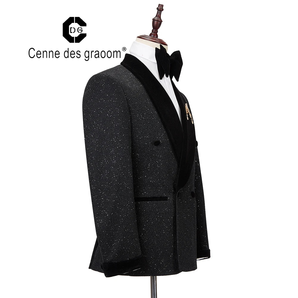 Cenne Des Graoom New Men Suit Tuxedo 2 Pieces Double Breasted .