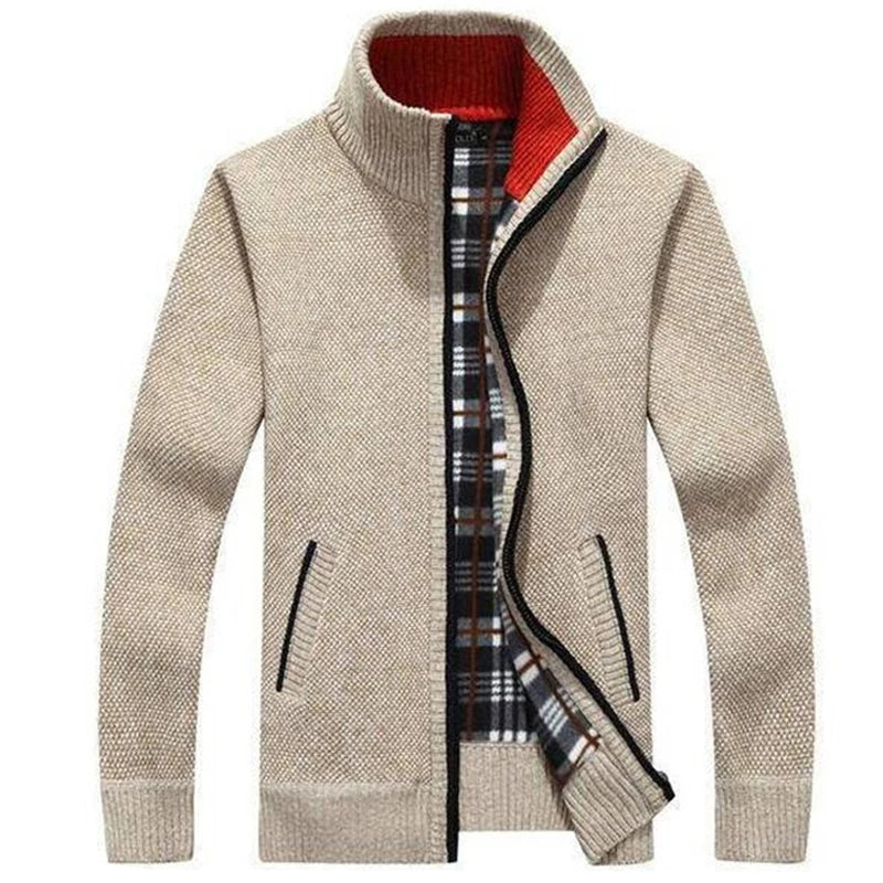 Men Warm Thick Velvet Sweaters Mens Pullovers Zipper .