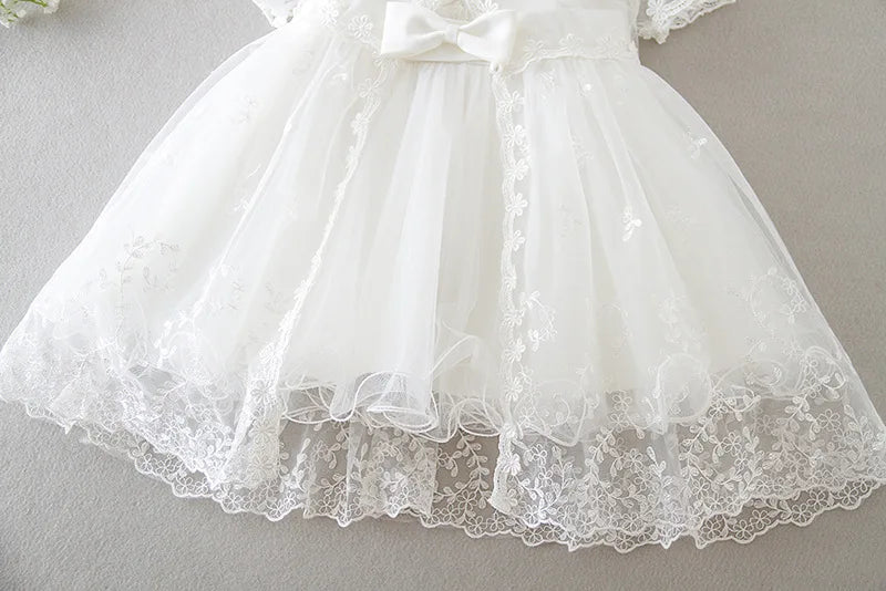 baby girl dresses embroidery pearl 1 year birthday dress wedding party christening baby girl clothes for 3-24 month