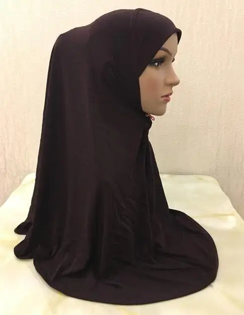 H062 great size pray hijab 70*70cm muslim amira hijab plain pull on islamic scarf head wrap headband