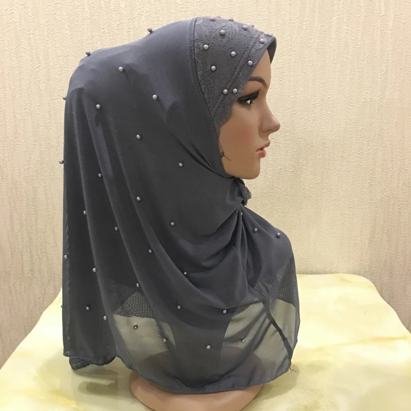 big girls adults soft net two layers muslim scarf islamic hijab.