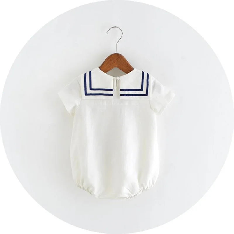 Summer Baby Girls Romper Cotton Linen Bodysuit Infant .