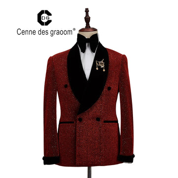 Cenne Des Graoom New Men Suit Tuxedo 2 Pieces Double Breasted .