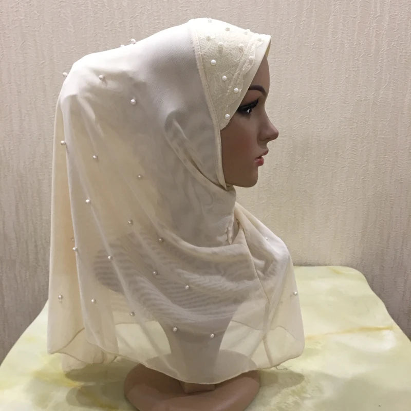 big girls adults soft net two layers muslim scarf islamic hijab.