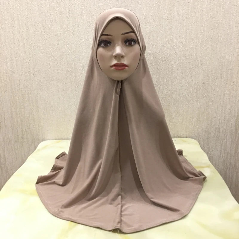 H062 great size pray hijab 70*70cm muslim amira hijab plain pull on islamic scarf head wrap headband