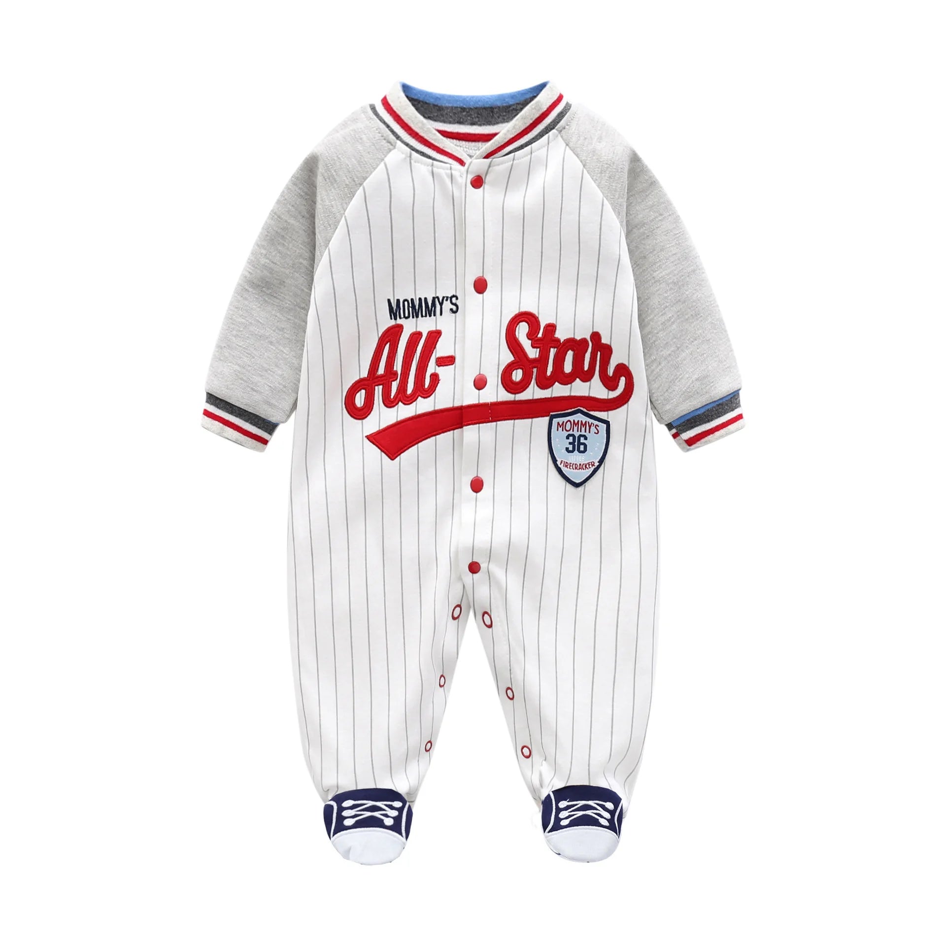 Baby clothes newborn coverall infants boys clothes baseball sport style.