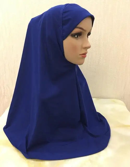 H062 great size pray hijab 70*70cm muslim amira hijab plain pull on islamic scarf head wrap headband