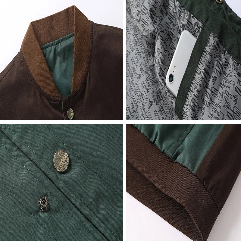 DIMUSI Autumn Mens Bomber Jacket Fashion Male ,