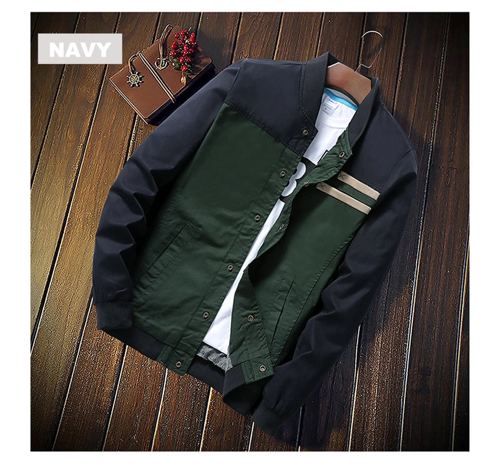 DIMUSI Autumn Mens Bomber Jacket Fashion Male ,