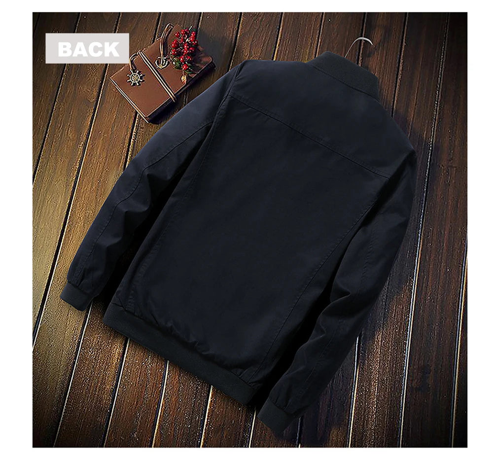 DIMUSI Autumn Mens Bomber Jacket Fashion Male ,