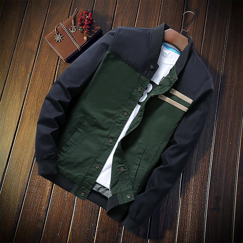 DIMUSI Autumn Mens Bomber Jacket Fashion Male ,