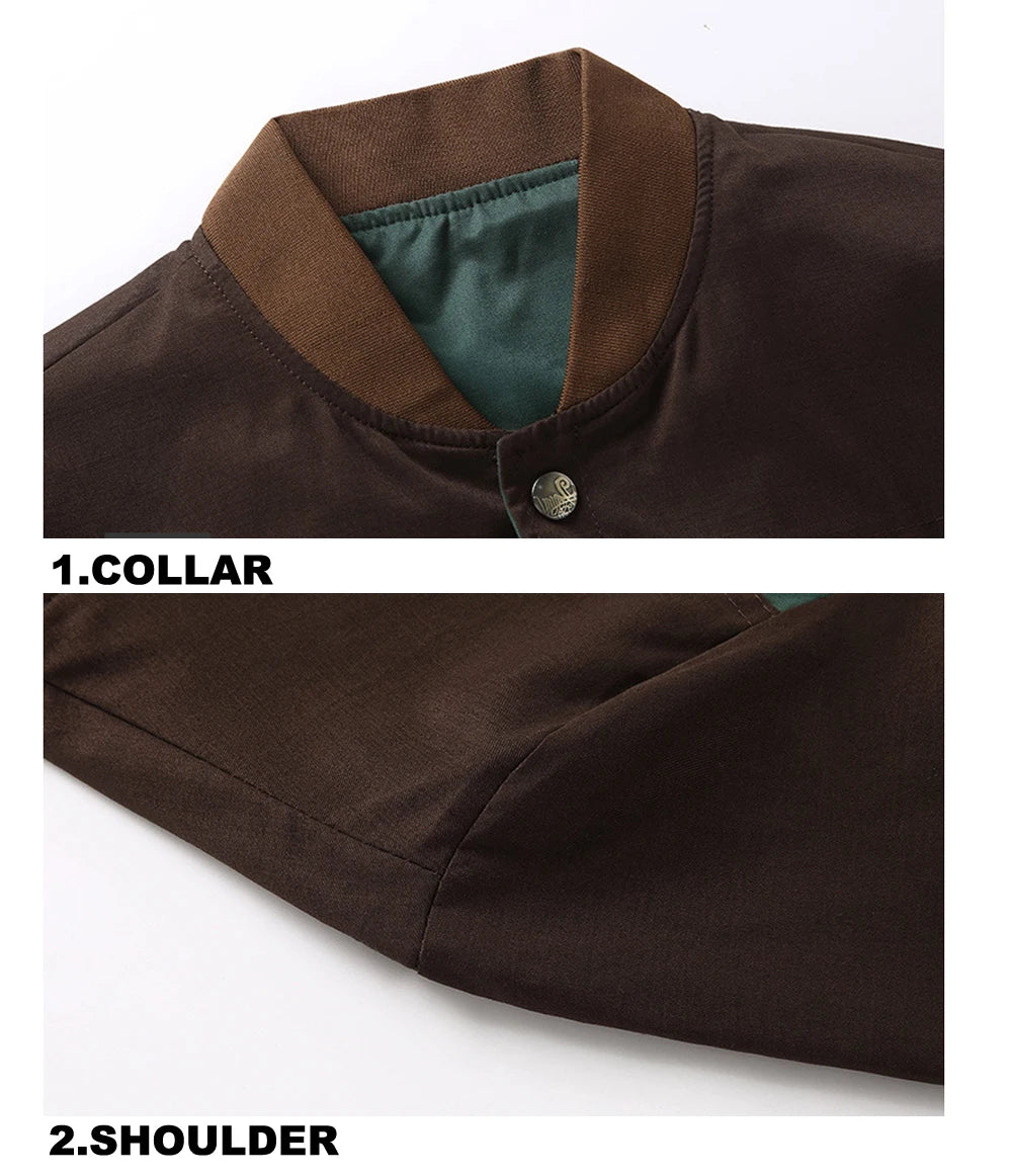 DIMUSI Autumn Mens Bomber Jacket Fashion Male ,