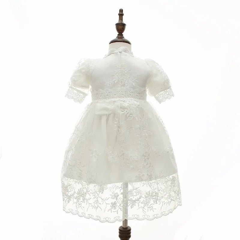 baby girl dresses embroidery pearl 1 year birthday dress wedding party christening baby girl clothes for 3-24 month