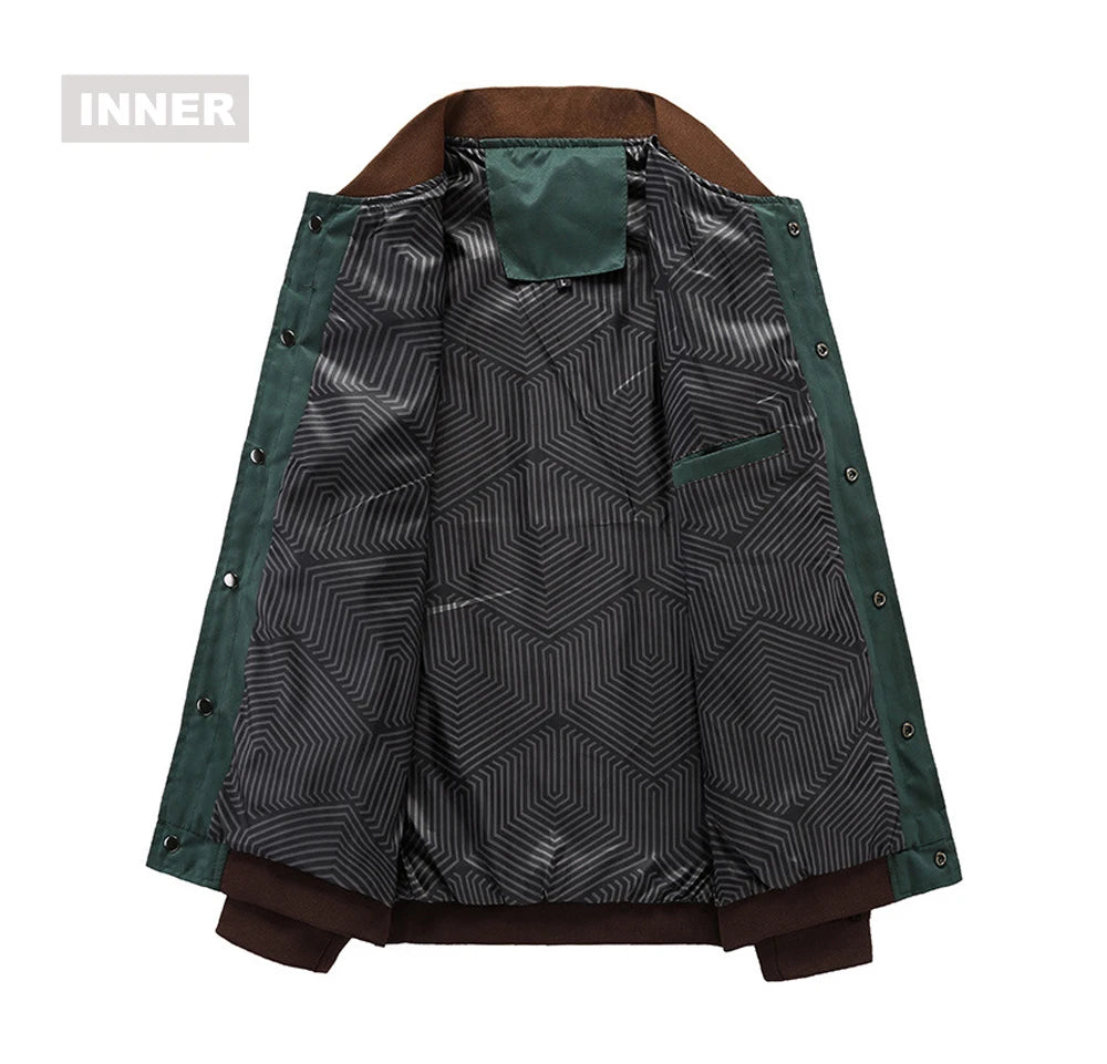 DIMUSI Autumn Mens Bomber Jacket Fashion Male ,