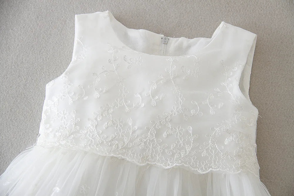 baby girl dresses embroidery pearl 1 year birthday dress wedding party christening baby girl clothes for 3-24 month