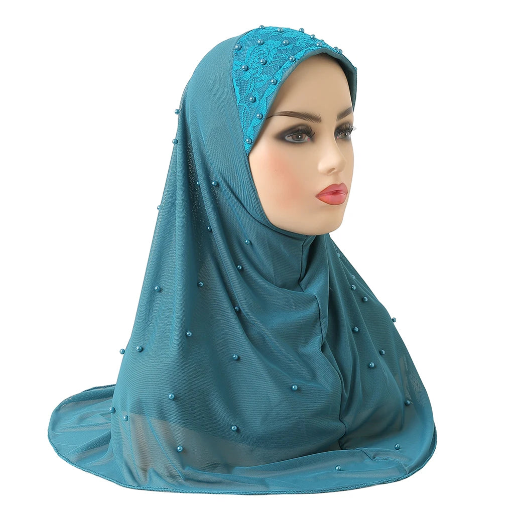 big girls adults soft net two layers muslim scarf islamic hijab.