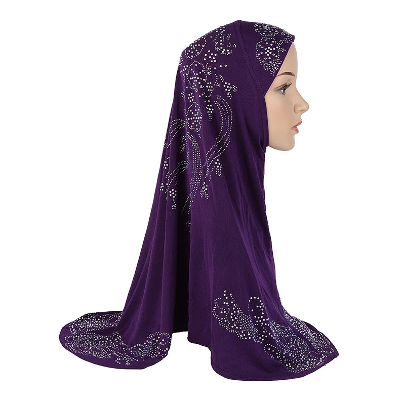 Adults or big gilrs good size muslim hijab scarf with rhinestones islamic .