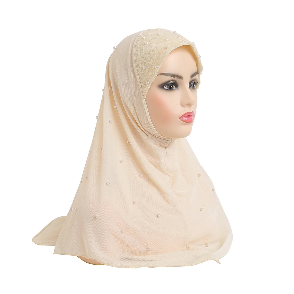 big girls adults soft net two layers muslim scarf islamic hijab.