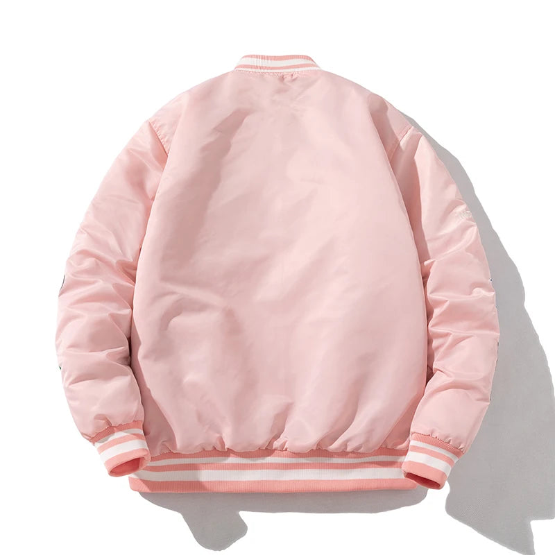 Autumn & Winter Bomber Jacket Men Embroidery .