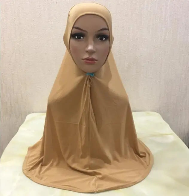 H062 great size pray hijab 70*70cm muslim amira hijab plain pull on islamic scarf head wrap headband