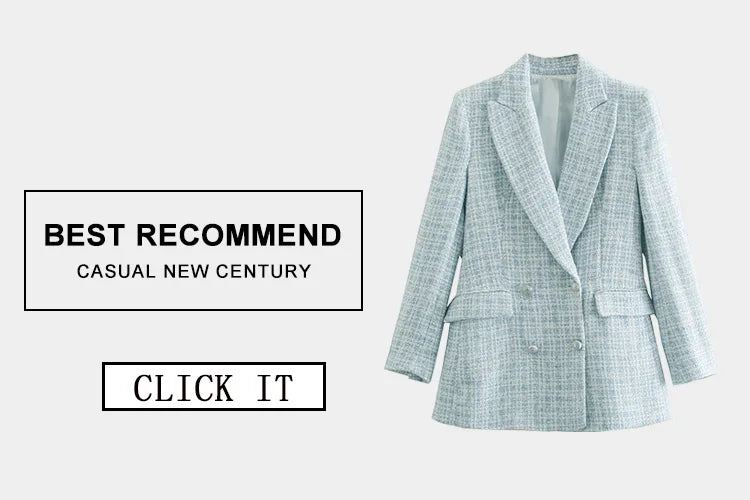 Tweed women red plaid blazers winter fashion women.