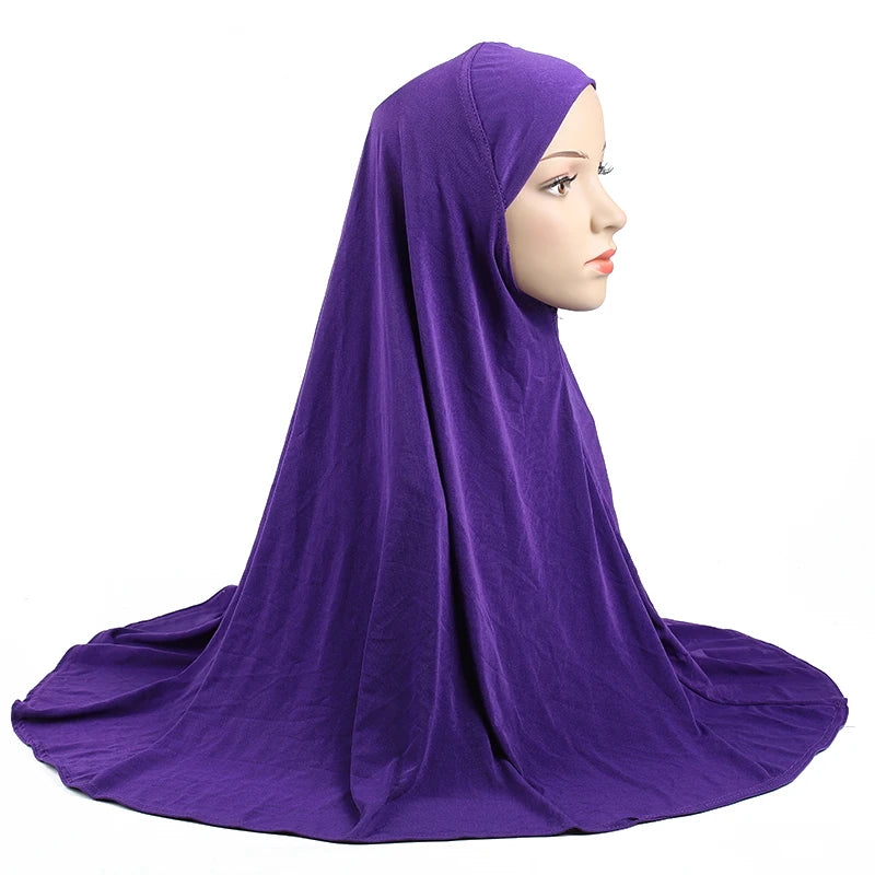 H062 great size pray hijab 70*70cm muslim amira hijab plain pull on islamic scarf head wrap headband