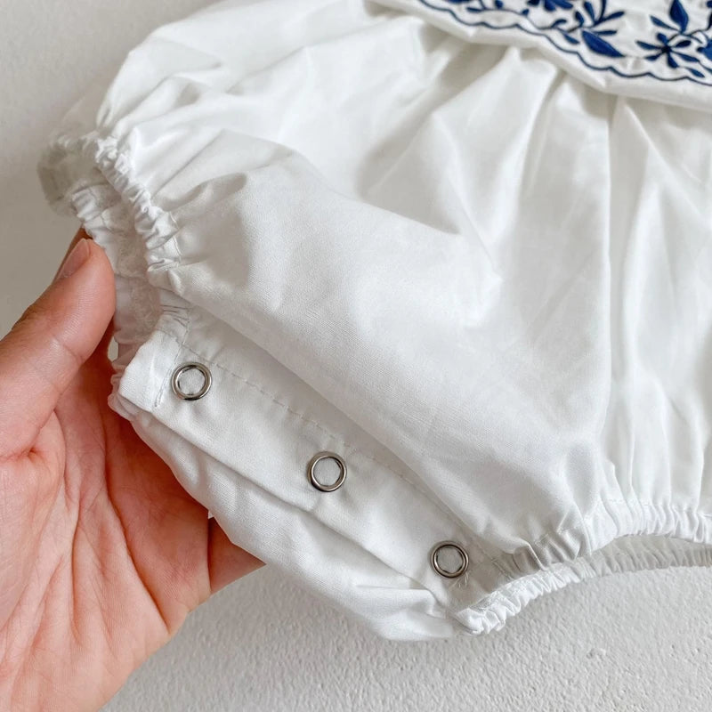 Summer Baby Girls Romper Cotton Linen Bodysuit Infant .