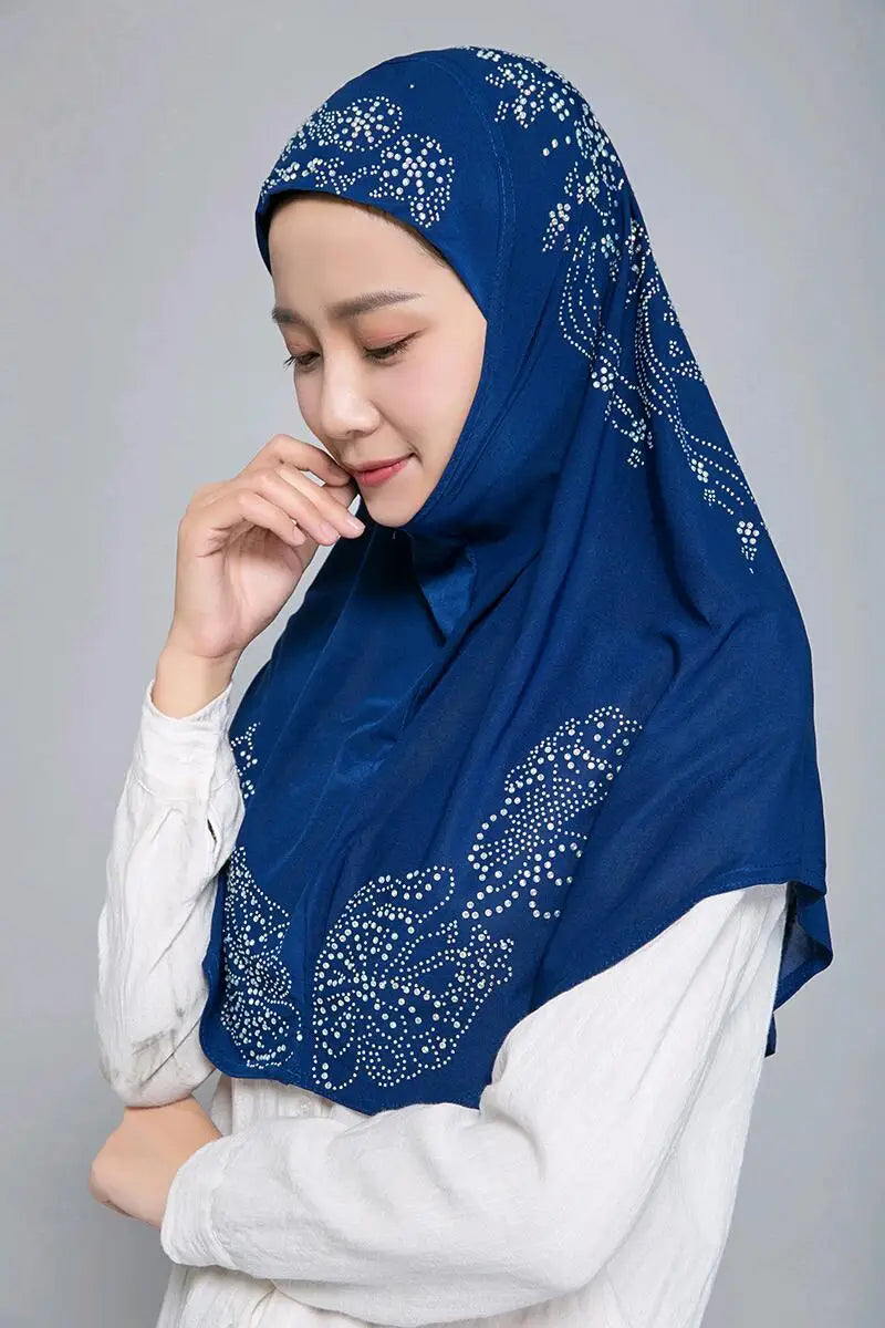 Adults or big gilrs good size muslim hijab scarf with rhinestones islamic .