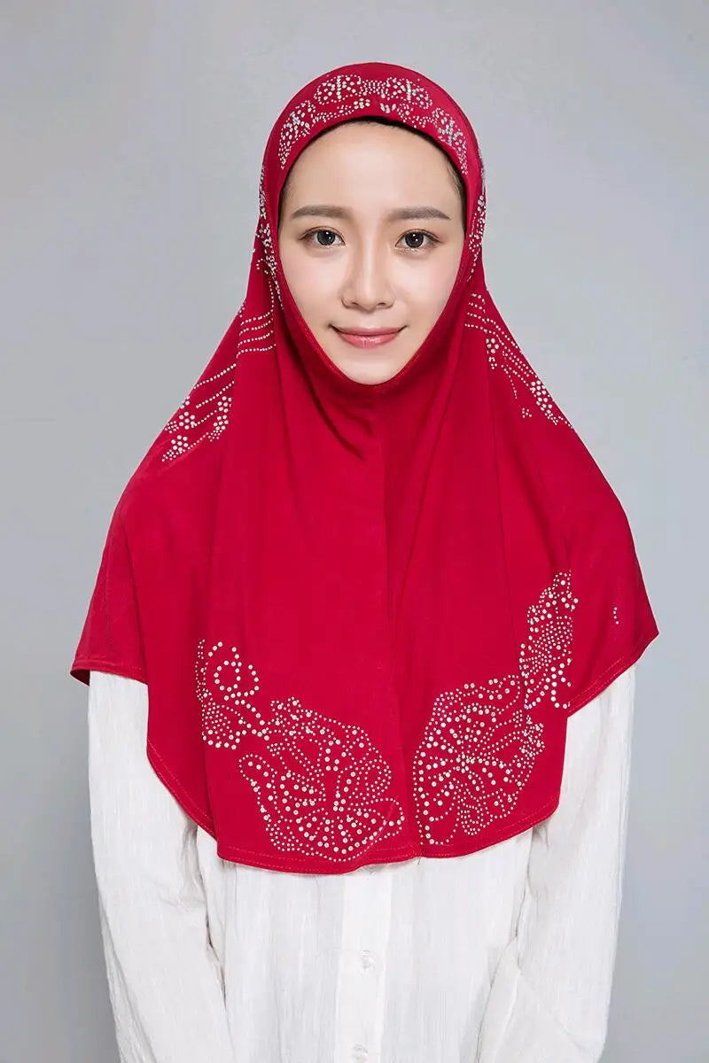 Adults or big gilrs good size muslim hijab scarf with rhinestones islamic .