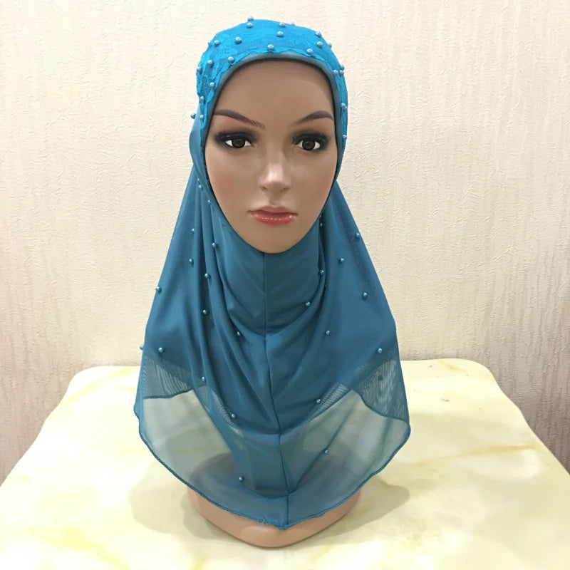 big girls adults soft net two layers muslim scarf islamic hijab.