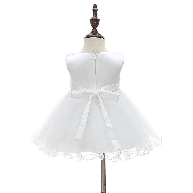 baby girl dresses embroidery pearl 1 year birthday dress wedding party christening baby girl clothes for 3-24 month