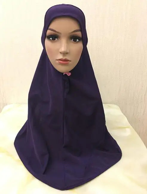 H062 great size pray hijab 70*70cm muslim amira hijab plain pull on islamic scarf head wrap headband