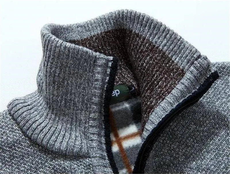 Men Warm Thick Velvet Sweaters Mens Pullovers Zipper .