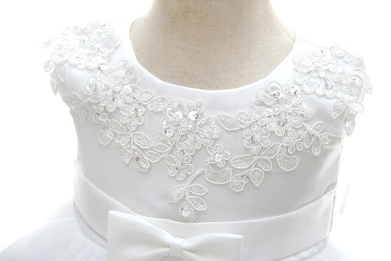 baby girl dresses embroidery pearl 1 year birthday dress wedding party christening baby girl clothes for 3-24 month