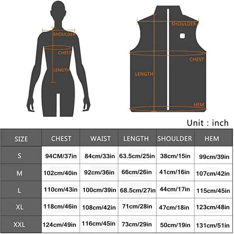 Women Heated Vest Electric Heated Jackets Women Sportswear.