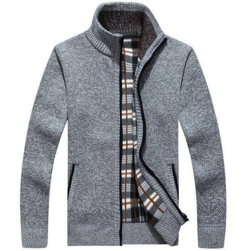 Men Warm Thick Velvet Sweaters Mens Pullovers Zipper .
