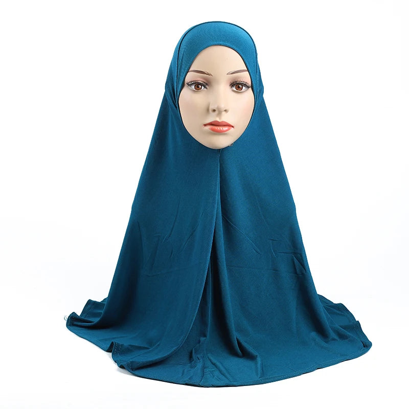 H062 great size pray hijab 70*70cm muslim amira hijab plain pull on islamic scarf head wrap headband