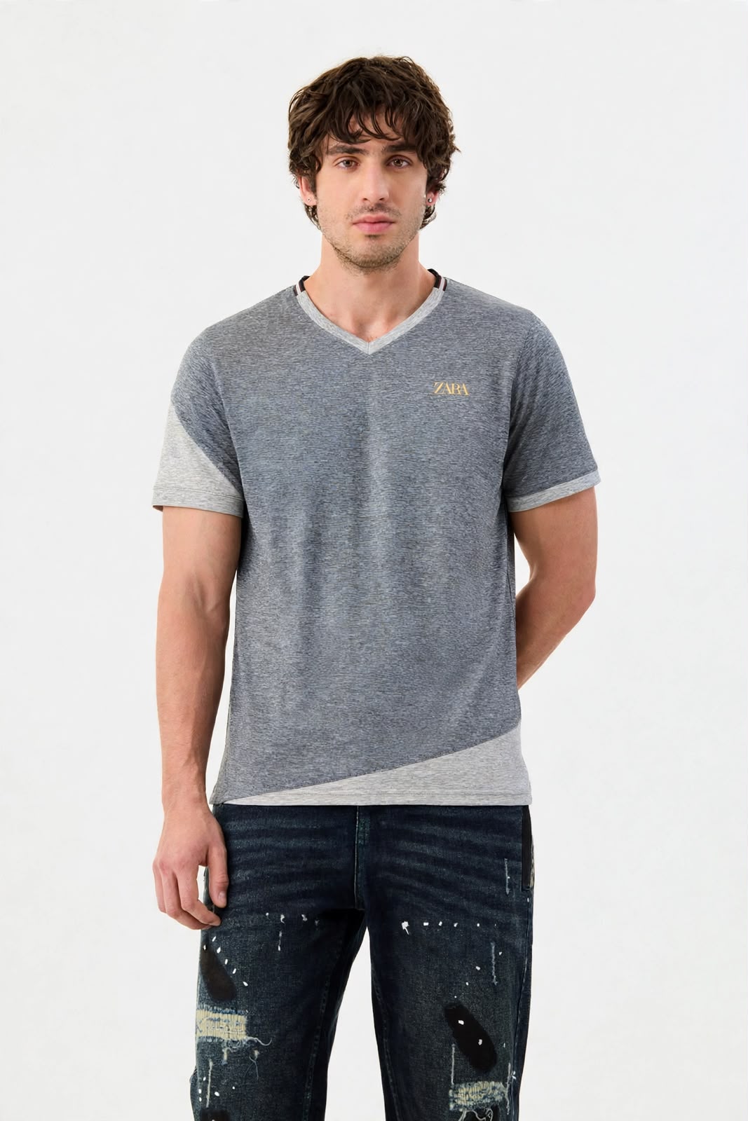 Contour V-Neck Regular Sports Cotton Tee