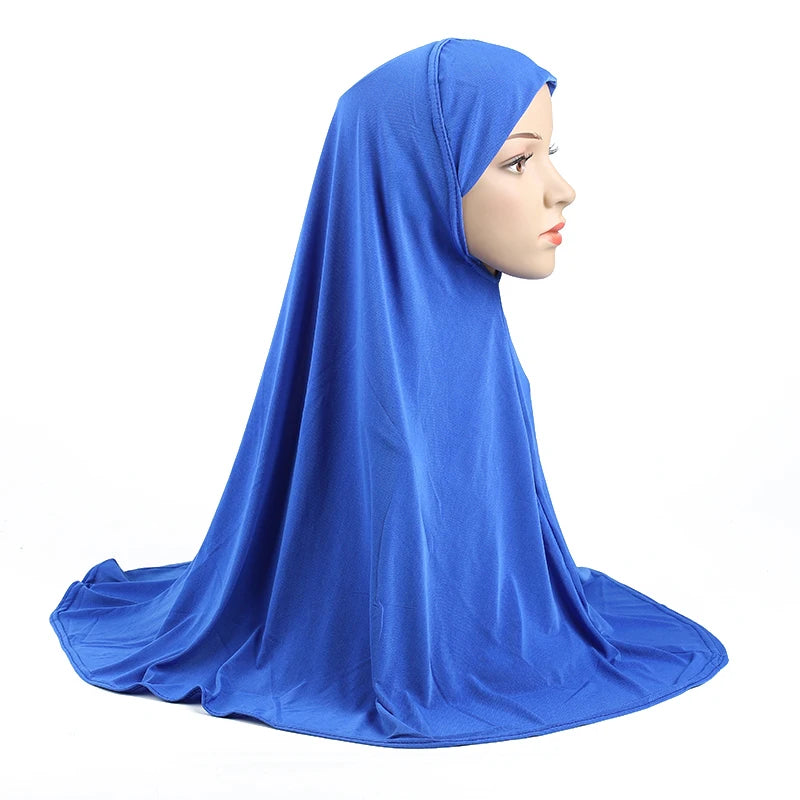 H062 great size pray hijab 70*70cm muslim amira hijab plain pull on islamic scarf head wrap headband
