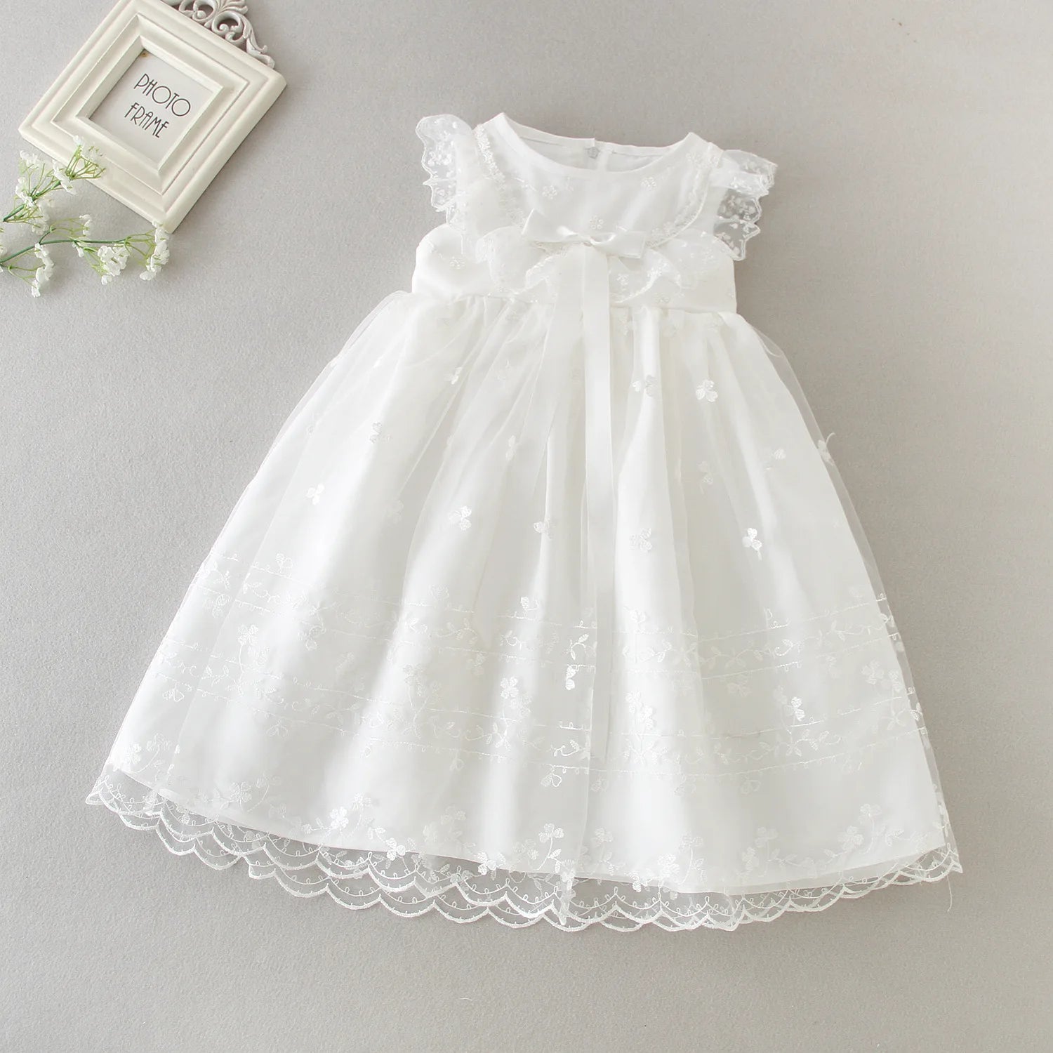 baby girl dresses embroidery pearl 1 year birthday dress wedding party christening baby girl clothes for 3-24 month