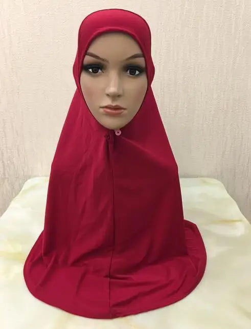 H062 great size pray hijab 70*70cm muslim amira hijab plain pull on islamic scarf head wrap headband