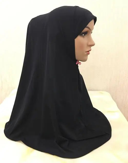 H062 great size pray hijab 70*70cm muslim amira hijab plain pull on islamic scarf head wrap headband