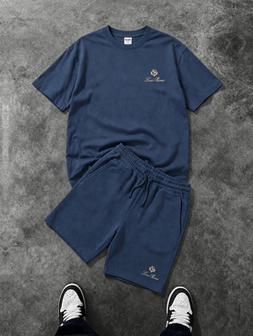 Premium Oversized T-Shirt & Shorts Co-ord Set | Casual Streetwear | Embroidered Logo | 6 Colors | M–XXL | MH