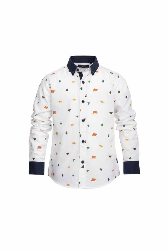 Kids Stylish Long Sleeve Shirt for Boys | Trendy Fashion Outfit UAE (3-14yrs)MH