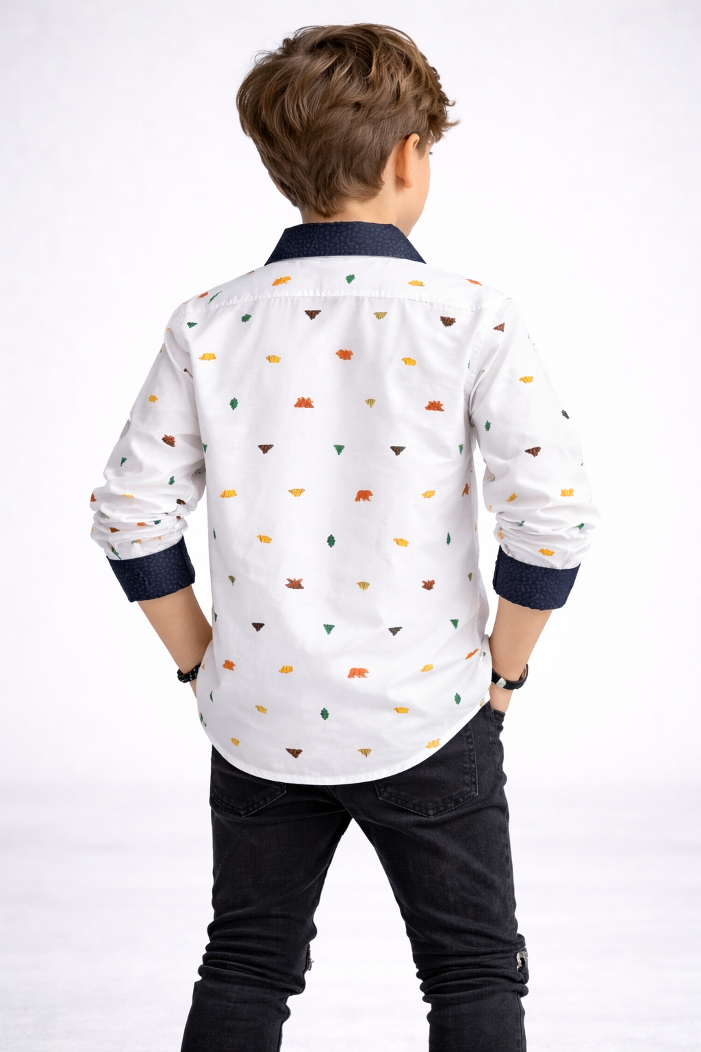 Kids Stylish Long Sleeve Shirt for Boys | Trendy Fashion Outfit UAE (3-14yrs)MH