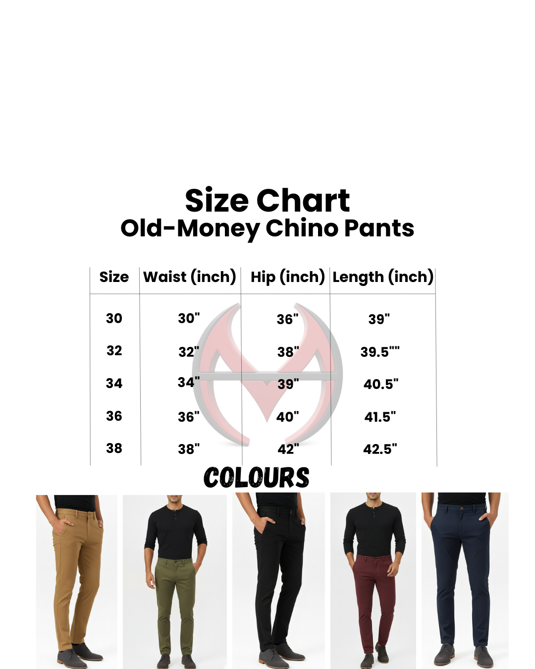 Men’s Old-Money Comfort-Fit 5 Colors Chino Pants | Sizes 30"-38" | Casual Trousers with Pockets | MH